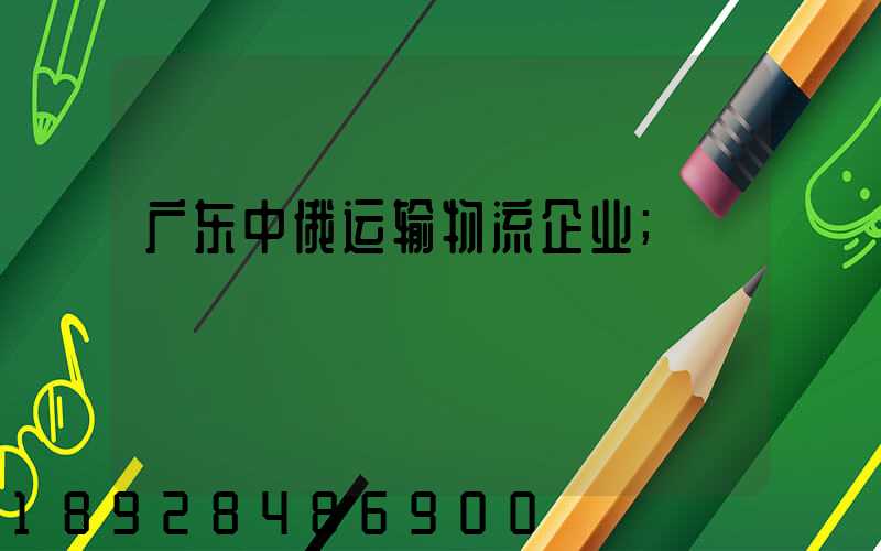 广东中俄运输物流企业