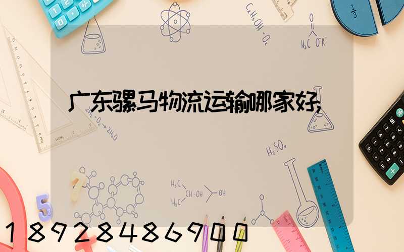 广东骡马物流运输哪家好