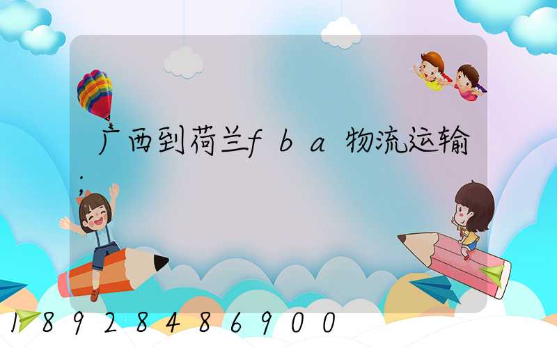 广西到荷兰fba物流运输