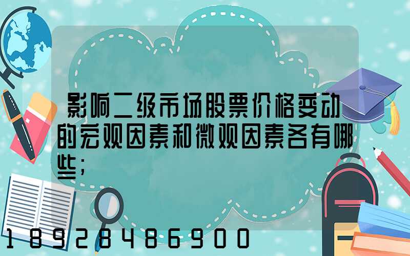 影响二级市场股票价格变动的宏观因素和微观因素各有哪些