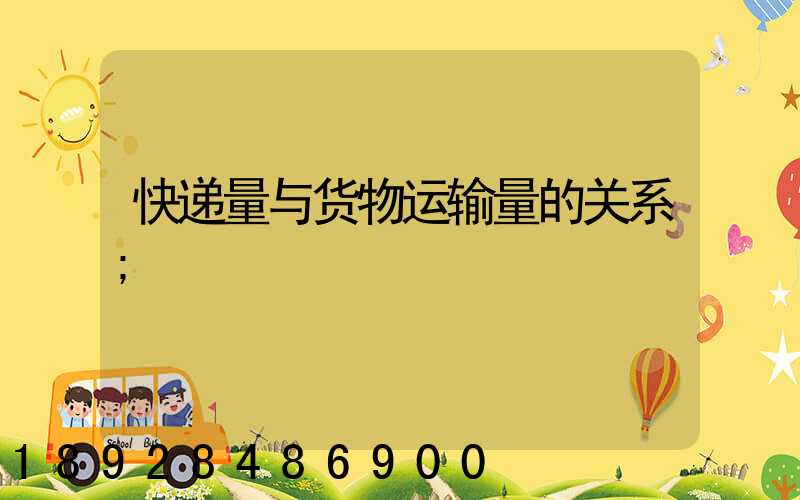 快递量与货物运输量的关系