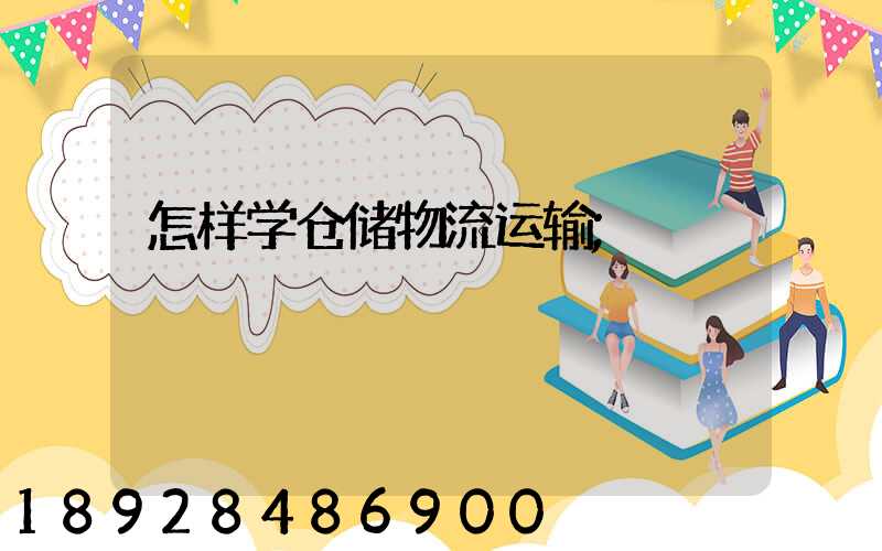 怎样学仓储物流运输