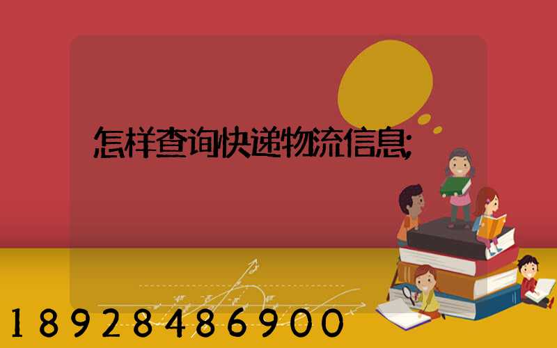 怎样查询快递物流信息