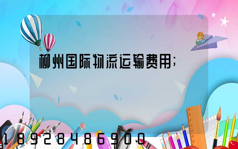 柳州国际物流运输费用