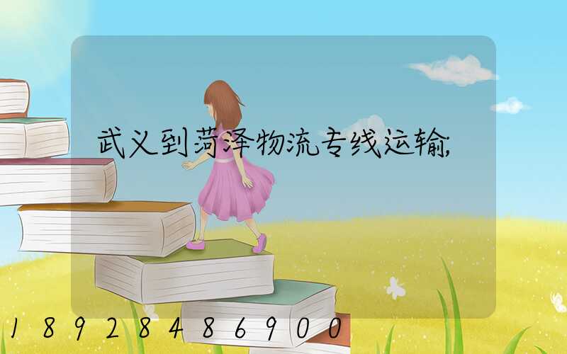 武义到菏泽物流专线运输