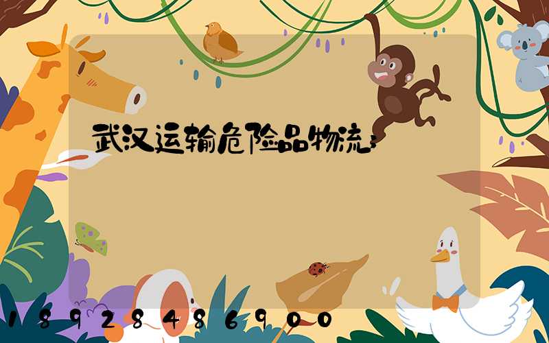 武汉运输危险品物流