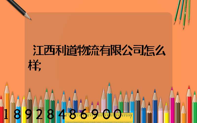 江西利道物流有限公司怎么样