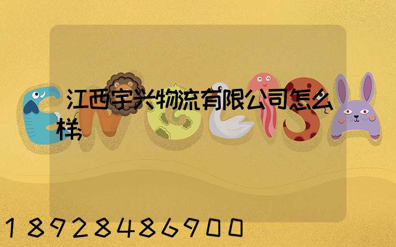 江西宇兴物流有限公司怎么样