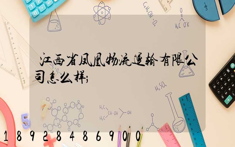 江西省凤凰物流运输有限公司怎么样