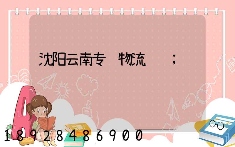 沈阳云南专线物流运输