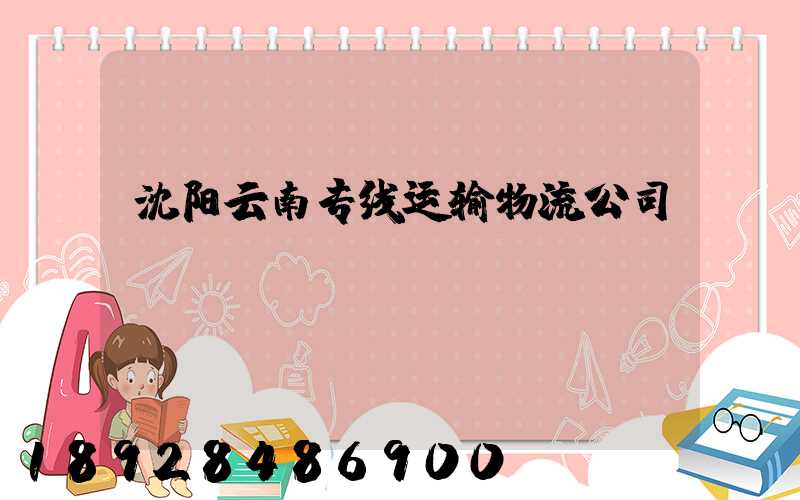 沈阳云南专线运输物流公司