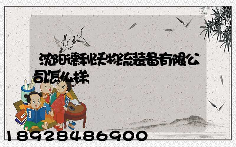 沈阳德利沃物流装备有限公司怎么样