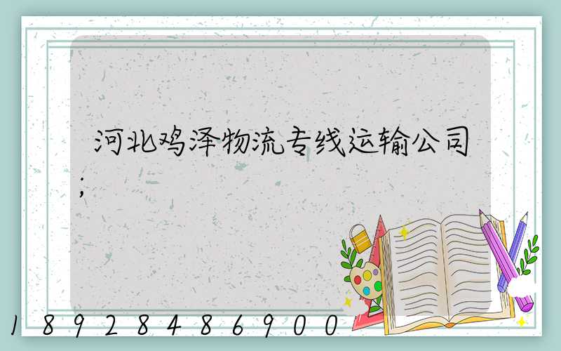 河北鸡泽物流专线运输公司