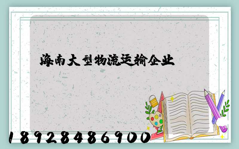 海南大型物流运输企业