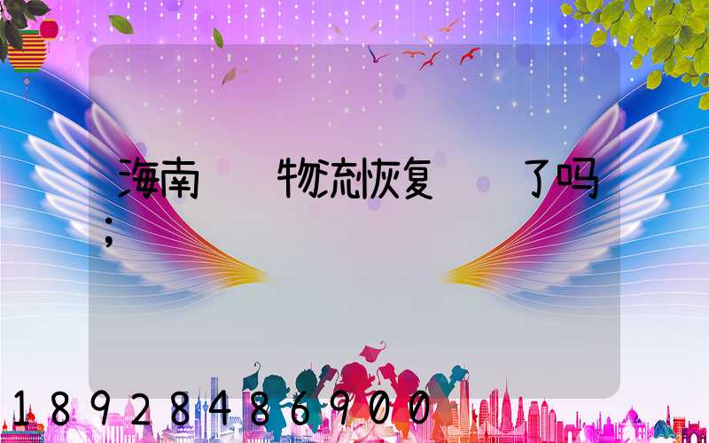 海南运输物流恢复运营了吗