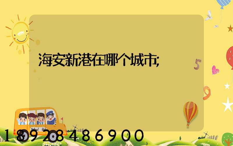 海安新港在哪个城市