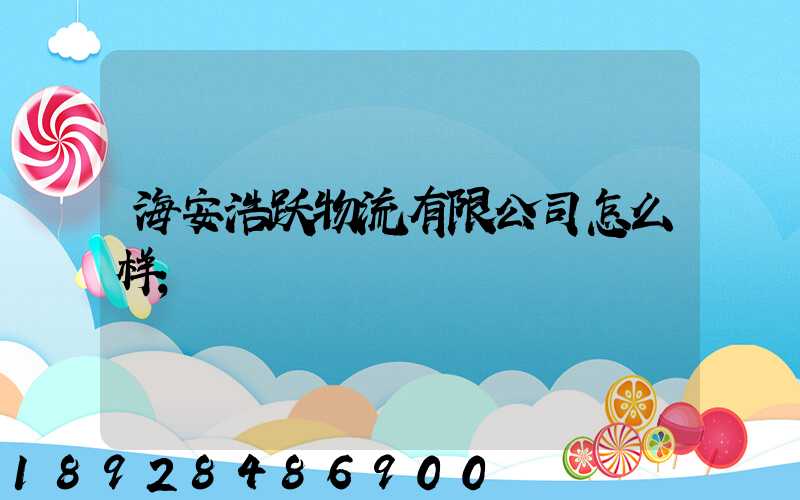 海安浩跃物流有限公司怎么样