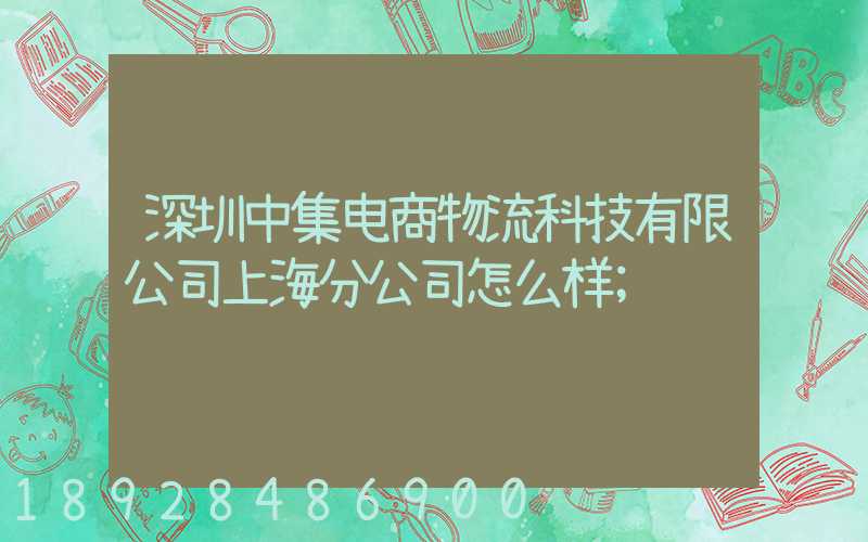 深圳中集电商物流科技有限公司上海分公司怎么样