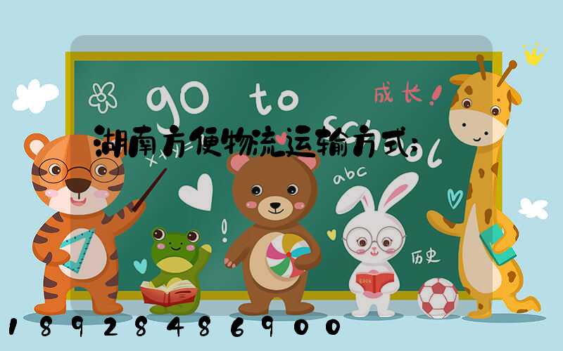 湖南方便物流运输方式