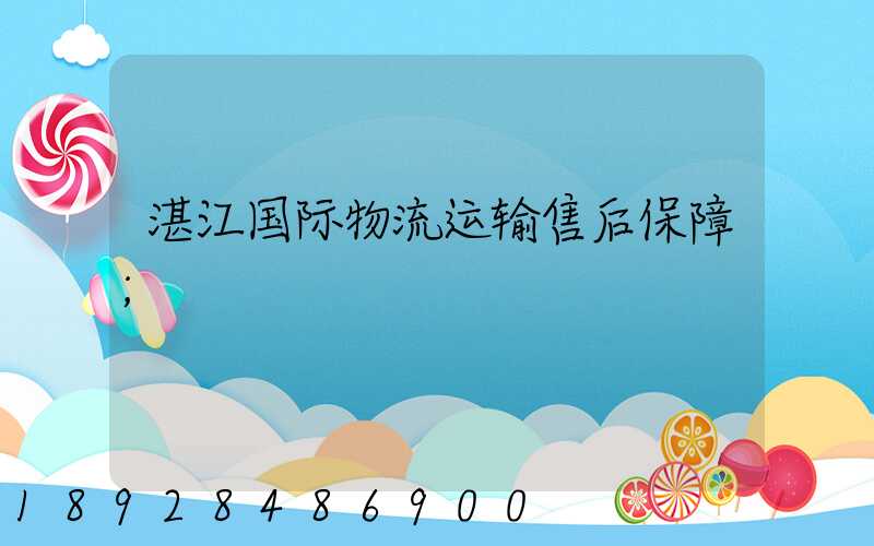 湛江国际物流运输售后保障