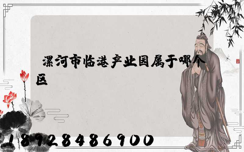 漯河市临港产业园属于哪个区