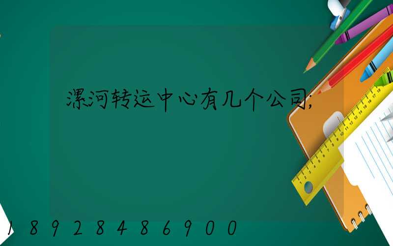 漯河转运中心有几个公司