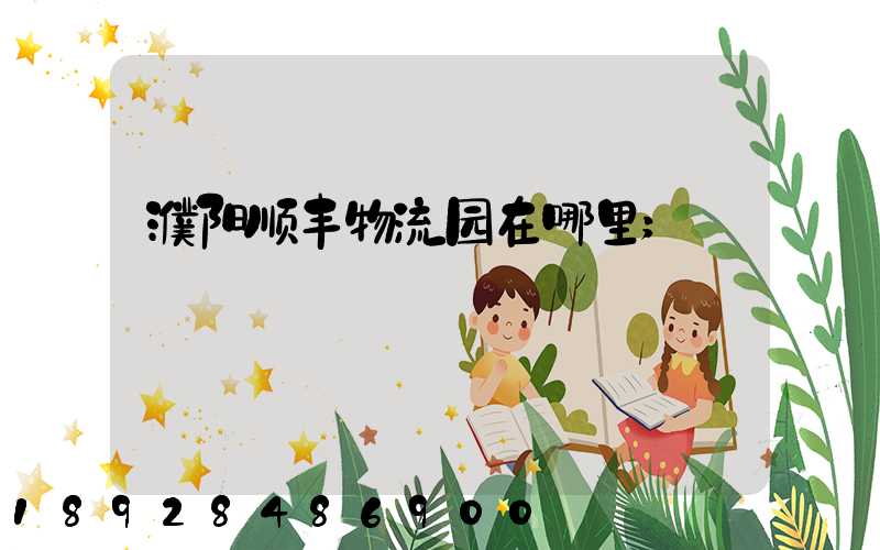 濮阳顺丰物流园在哪里