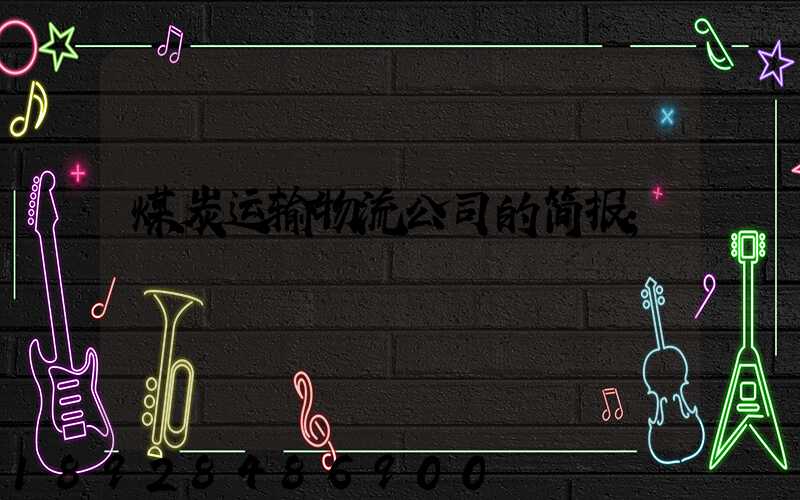 煤炭运输物流公司的简报
