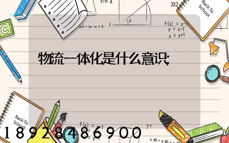 物流一体化是什么意识