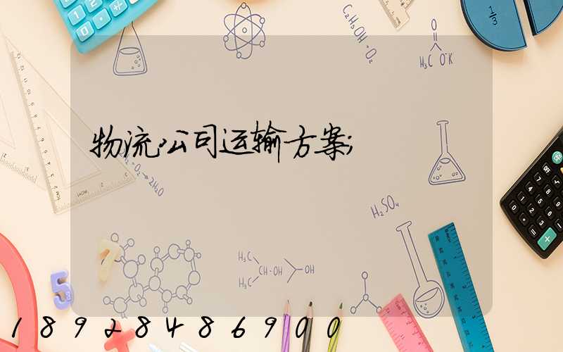 物流公司运输方案