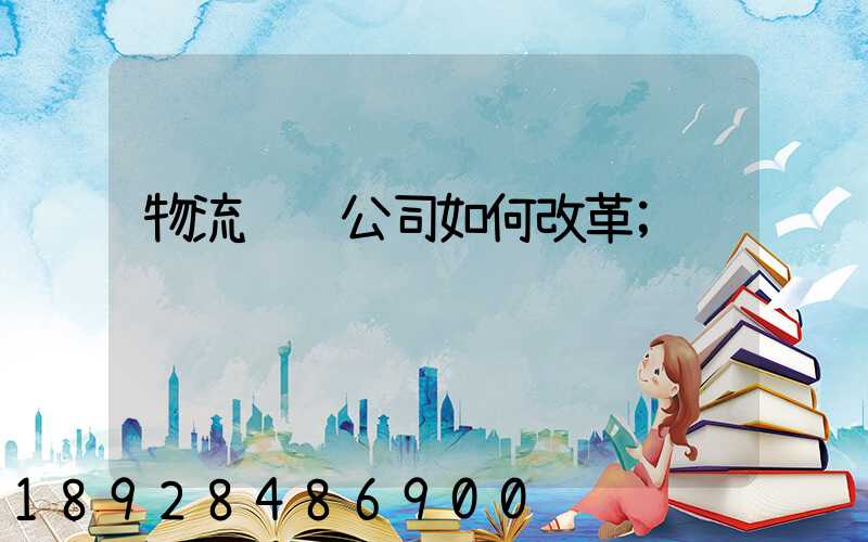 物流运输公司如何改革