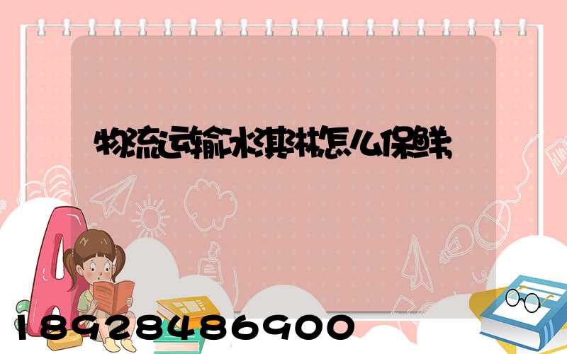 物流运输冰淇淋怎么保鲜