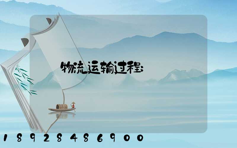 物流运输过程