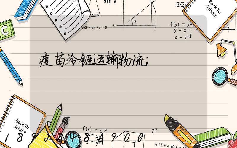 疫苗冷链运输物流