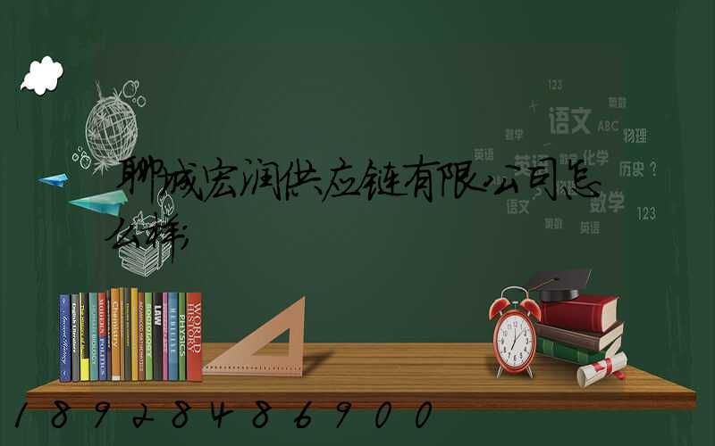 聊城宏润供应链有限公司怎么样
