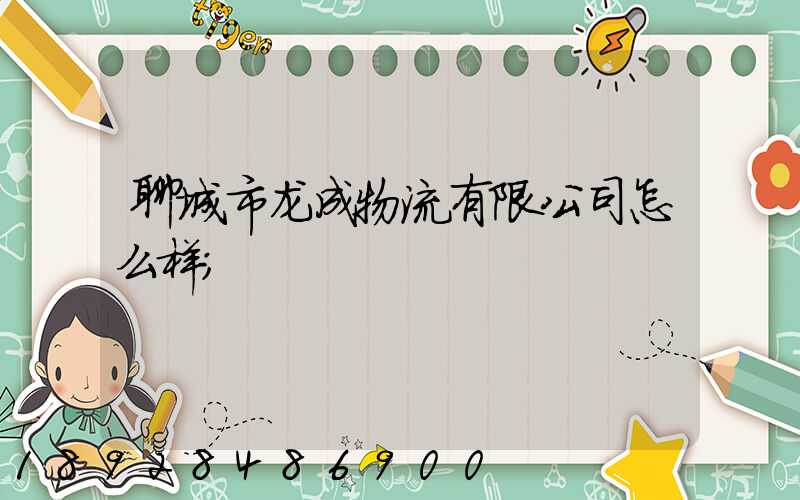 聊城市龙成物流有限公司怎么样