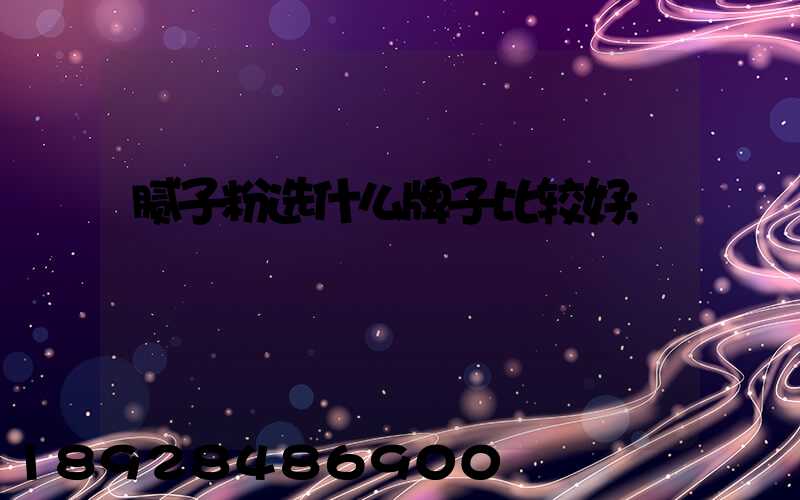 腻子粉选什么牌子比较好