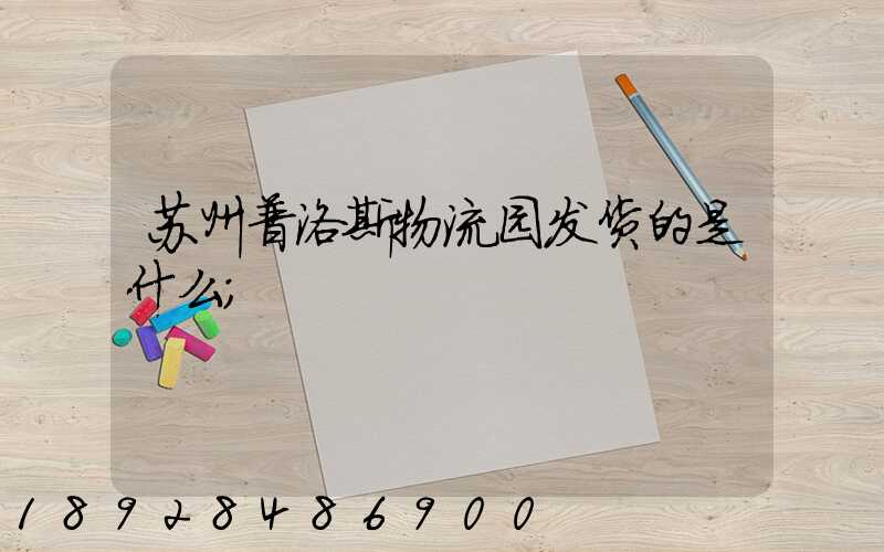 苏州普洛斯物流园发货的是什么