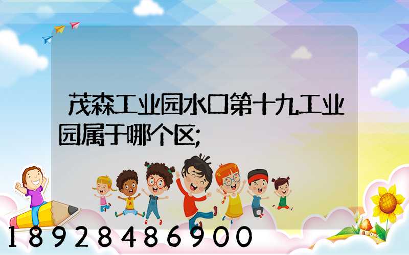 茂森工业园水口第十九工业园属于哪个区