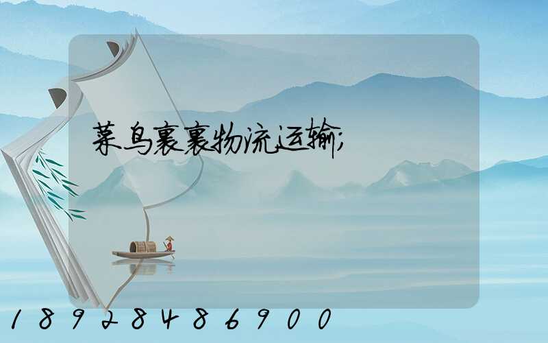 菜鸟裹裹物流运输