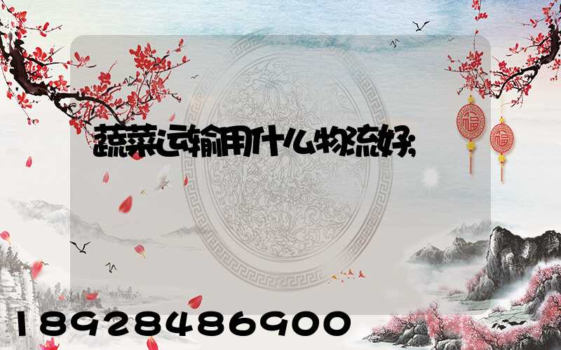 蔬菜运输用什么物流好