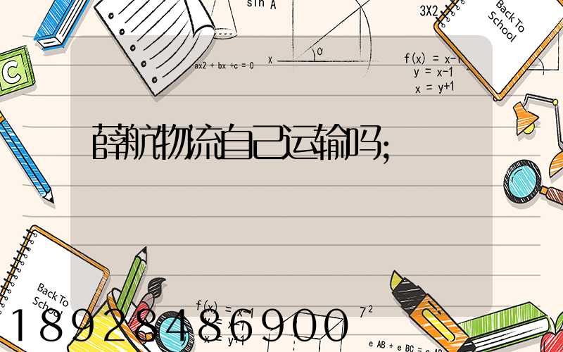 薛航物流自己运输吗