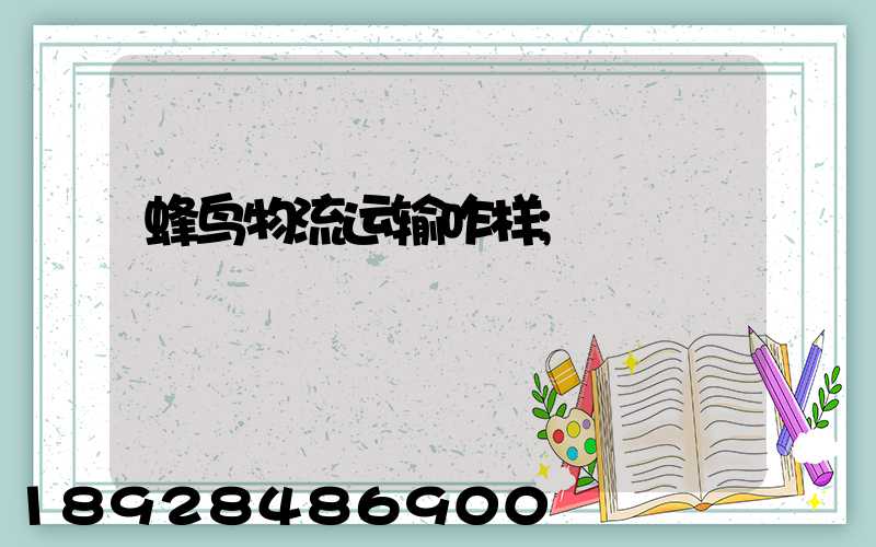 蜂鸟物流运输咋样