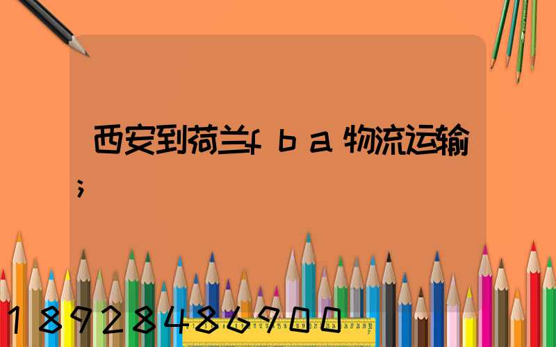 西安到荷兰fba物流运输
