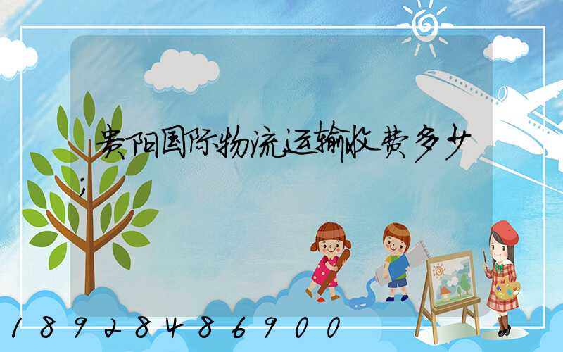贵阳国际物流运输收费多少