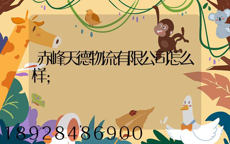 赤峰天德物流有限公司怎么样