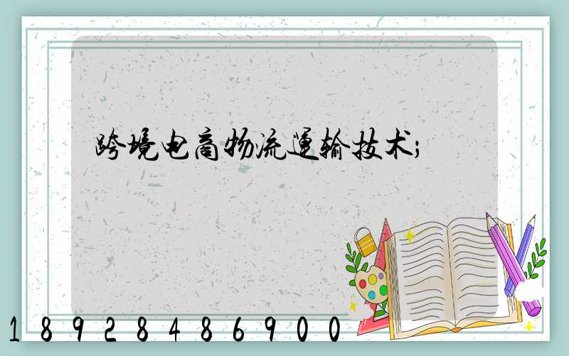跨境电商物流运输技术