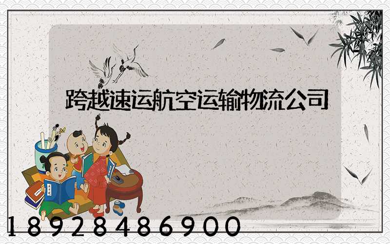 跨越速运航空运输物流公司