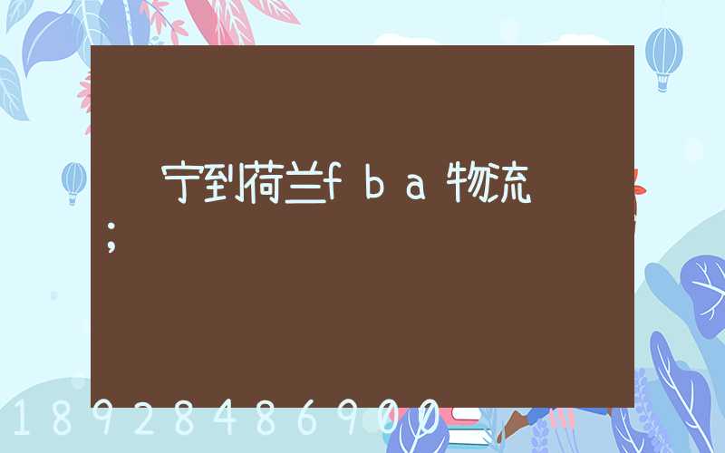 辽宁到荷兰fba物流运输