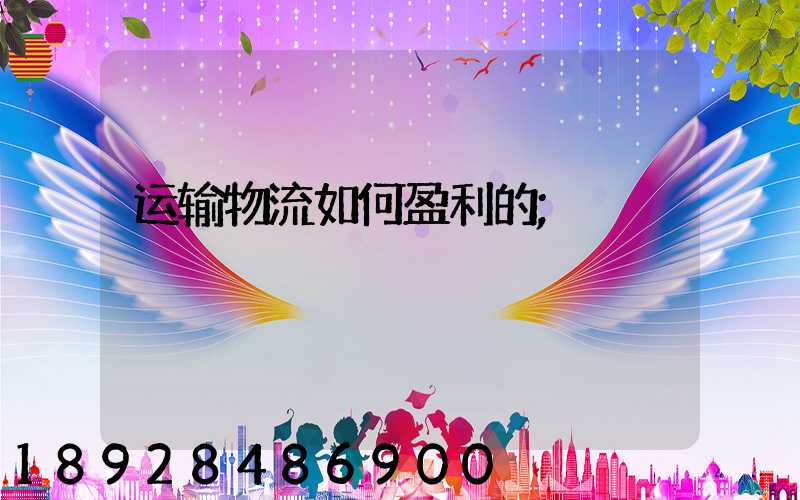 运输物流如何盈利的